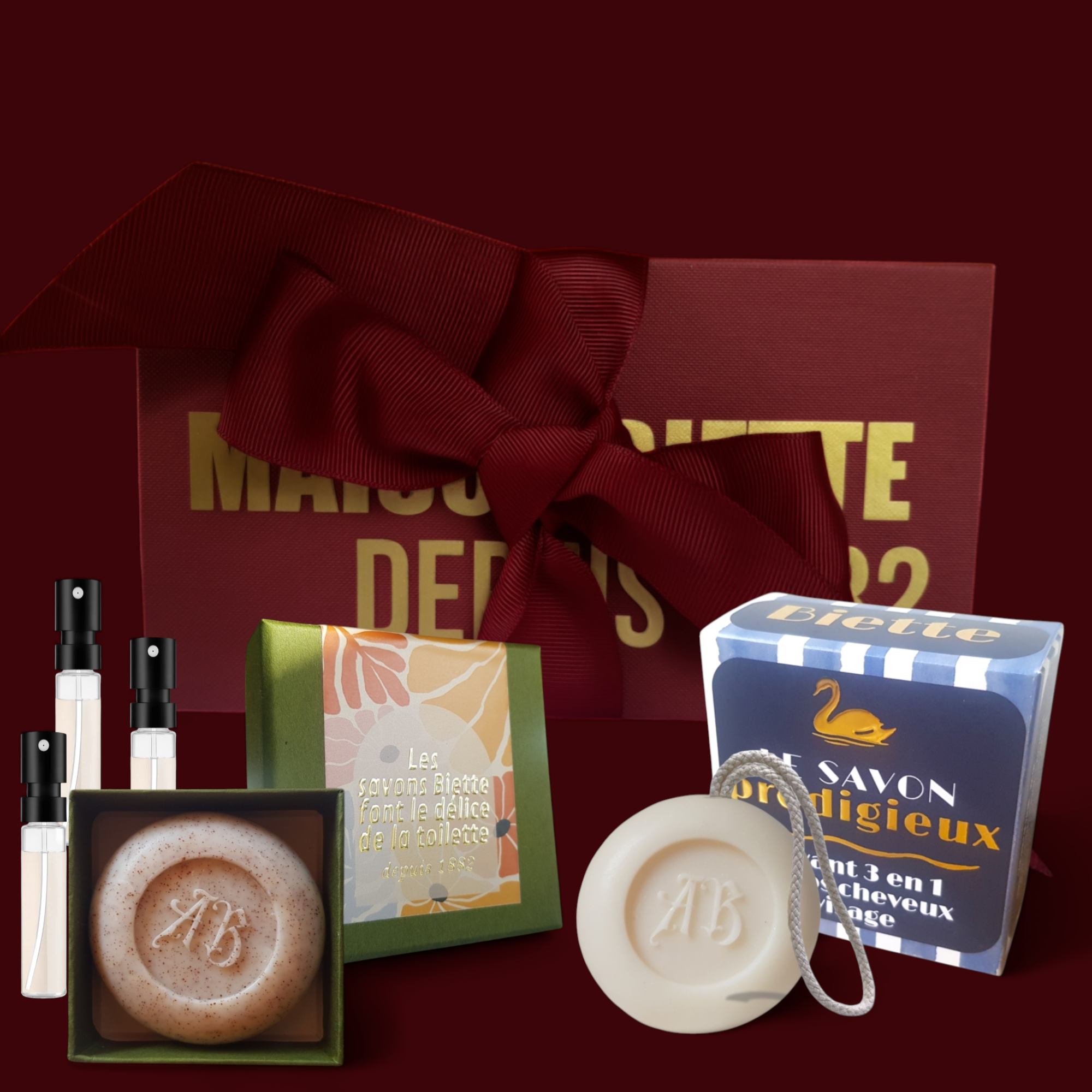 COFFRET DE NOEL MAISON BIETTE - 7 SOINS PARFUMES A OFFRIR